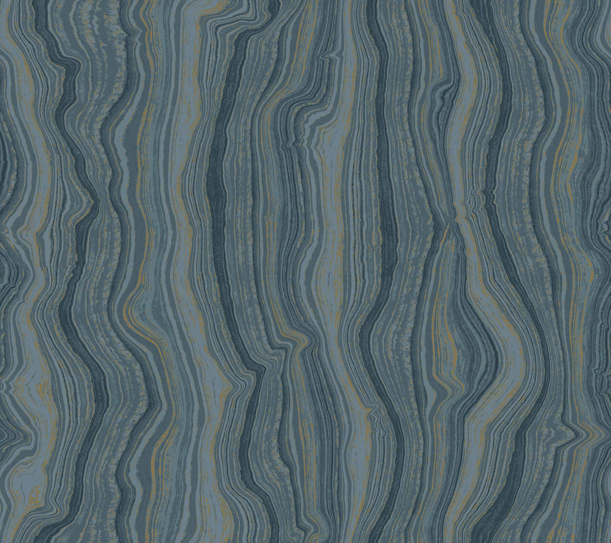 Candice Olson Decadence Mineral Shimmer Wallpaper - Denim & Gold