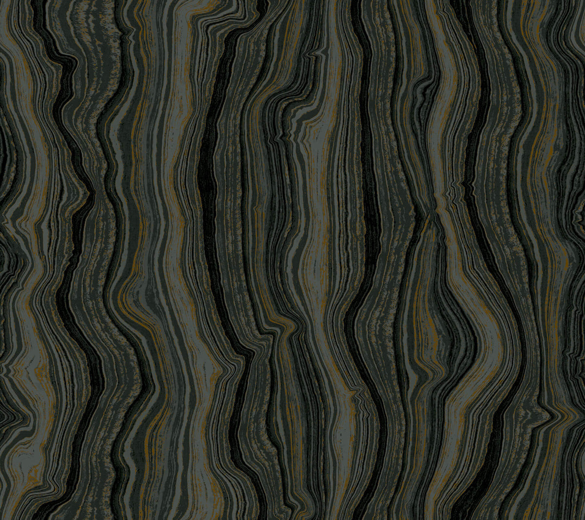 Candice Olson Decadence Mineral Shimmer Wallpaper - Black & Gold