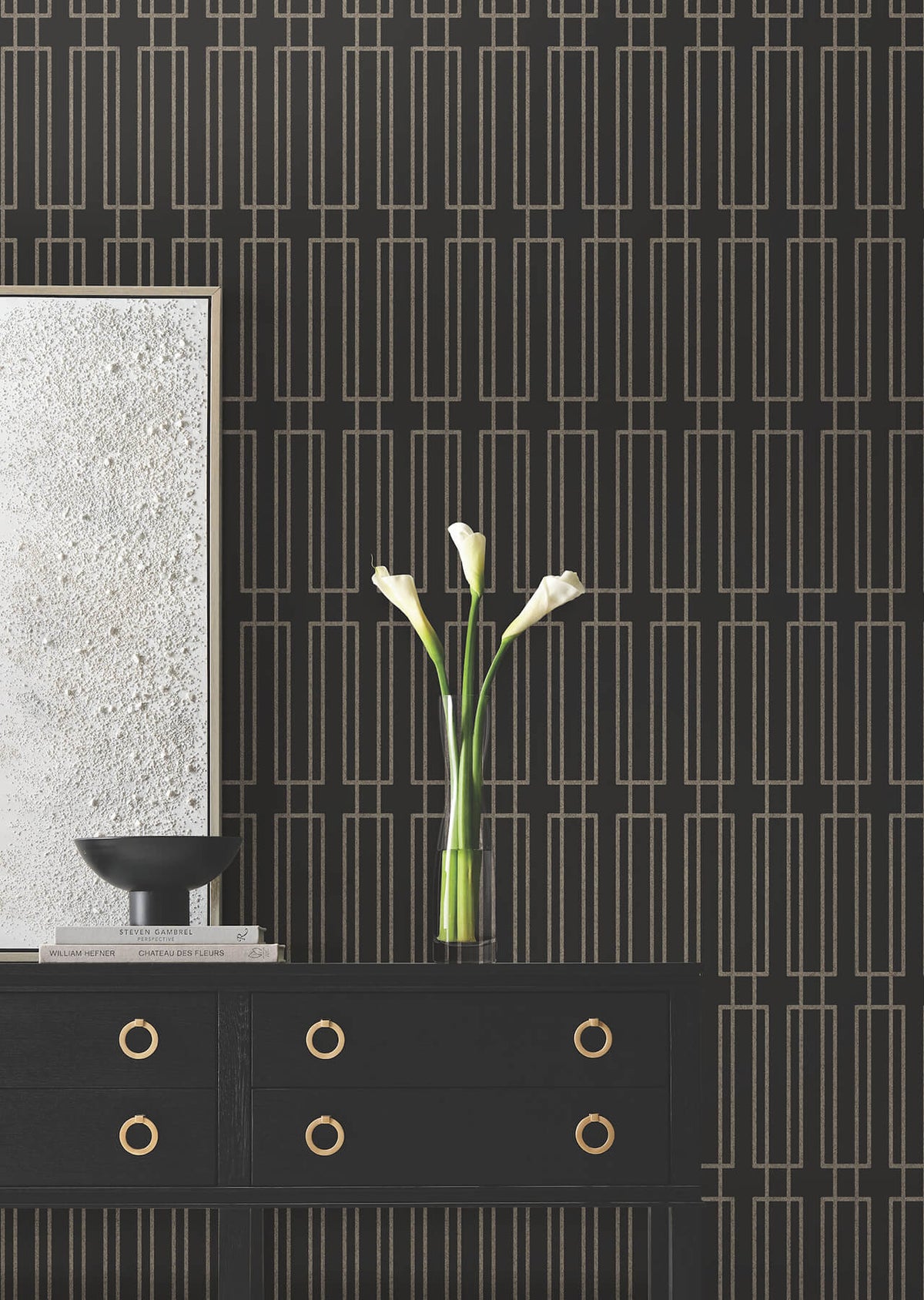 Candice Olson Decadence Terrace Wallpaper - Black