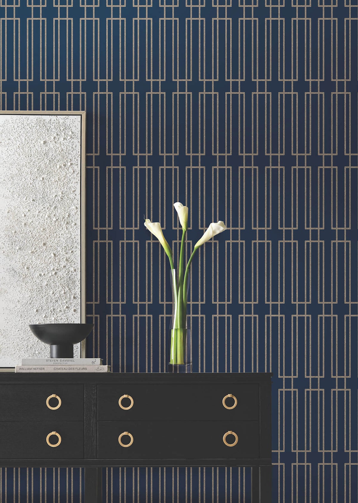 Candice Olson Decadence Terrace Wallpaper - Navy