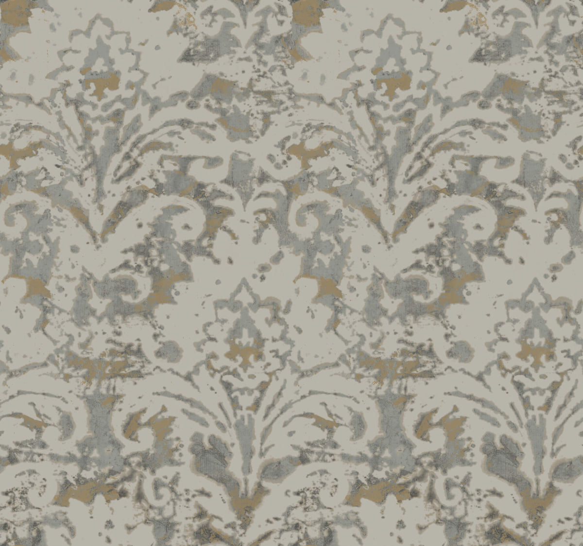 Candice Olson Decadence Velvet Crush Damask Wallpaper - Taupe & Gold