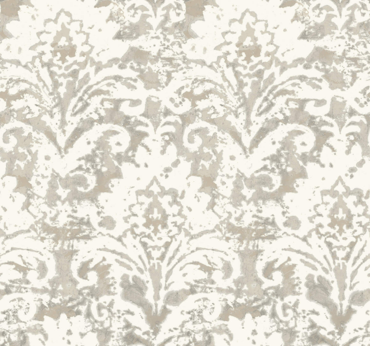 Candice Olson Decadence Velvet Crush Damask Wallpaper - Soft Neutral & Pearl