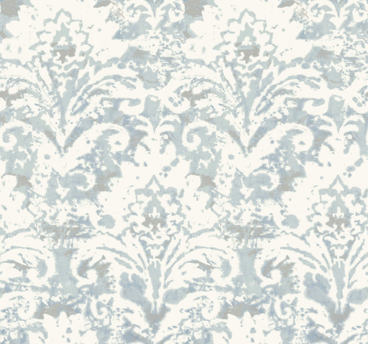 Candice Olson Decadence Velvet Crush Damask Wallpaper - Blue & Pearl