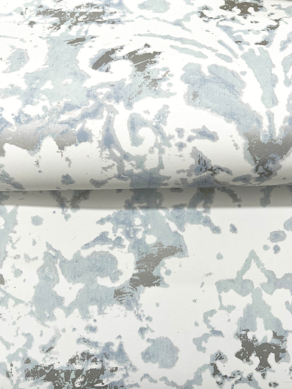 Candice Olson Decadence Velvet Crush Damask Wallpaper - Blue & Pearl