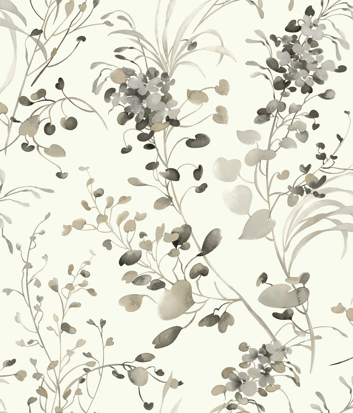 Candice Olson Decadence Spring Whispers Wallpaper Sample - Charcoal