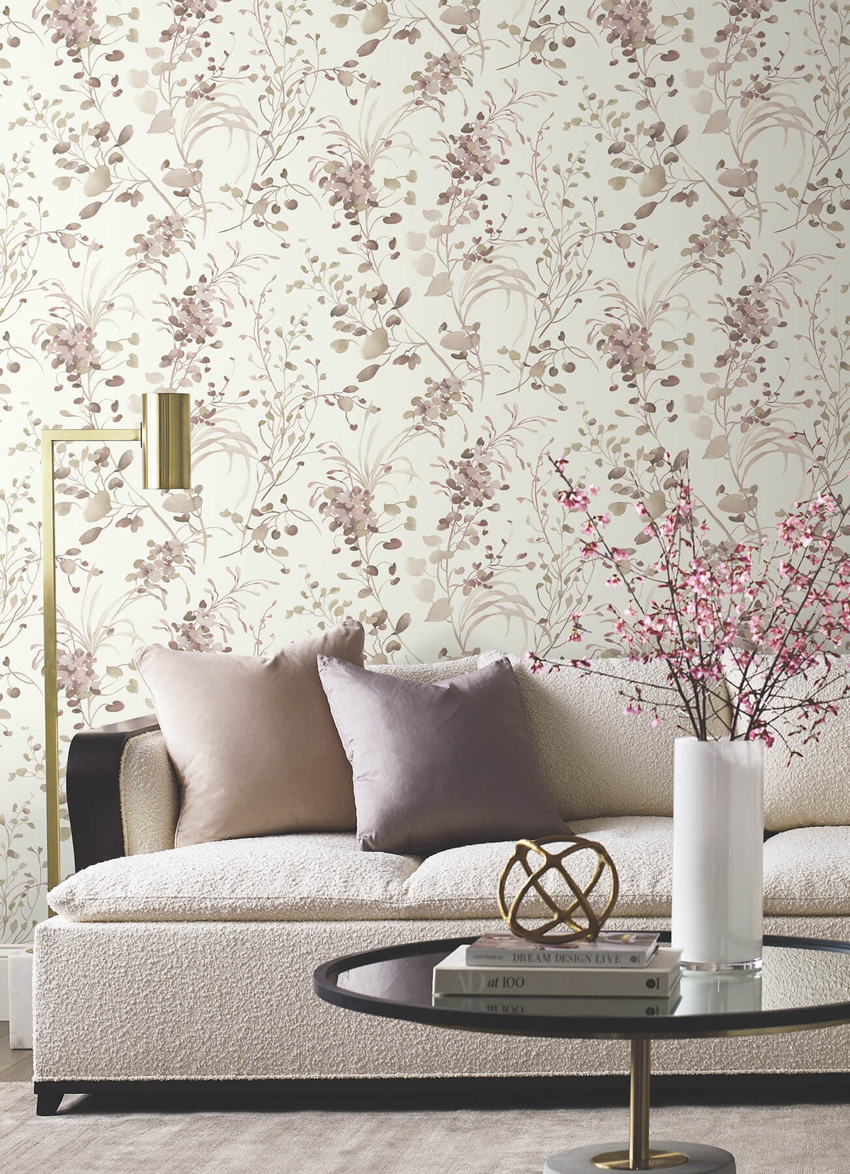 Candice Olson Decadence Spring Whispers Wallpaper Sample - Soft Blush