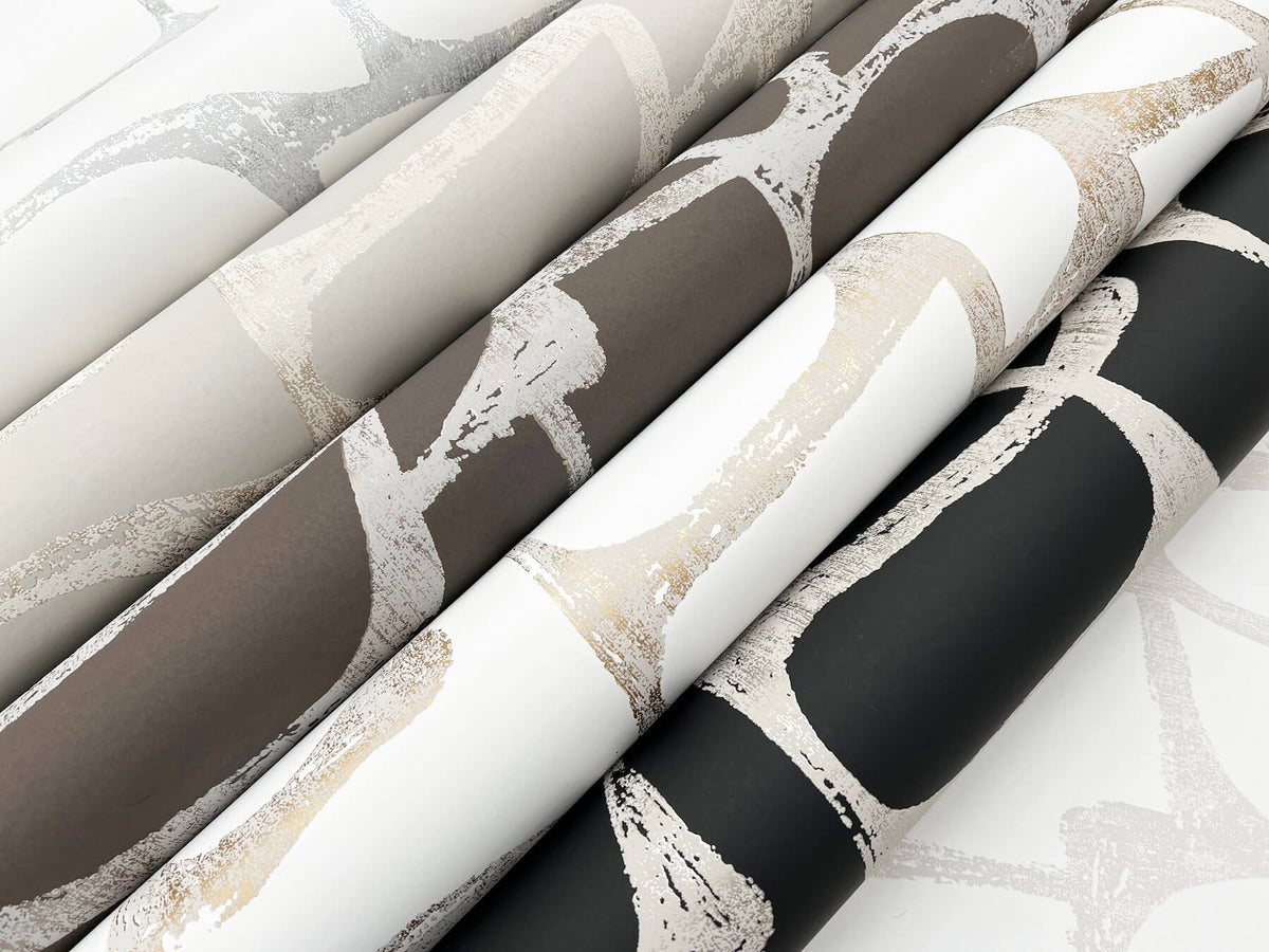 Candice Olson Decadence Craftsman Geometric Wallpaper - Mocha