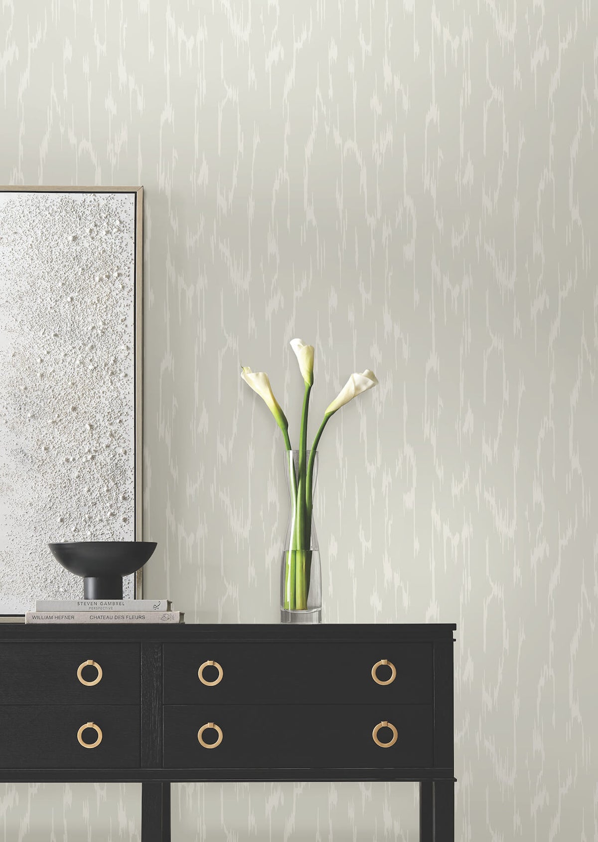 Candice Olson Decadence Flowing Wallpaper - Light Grey