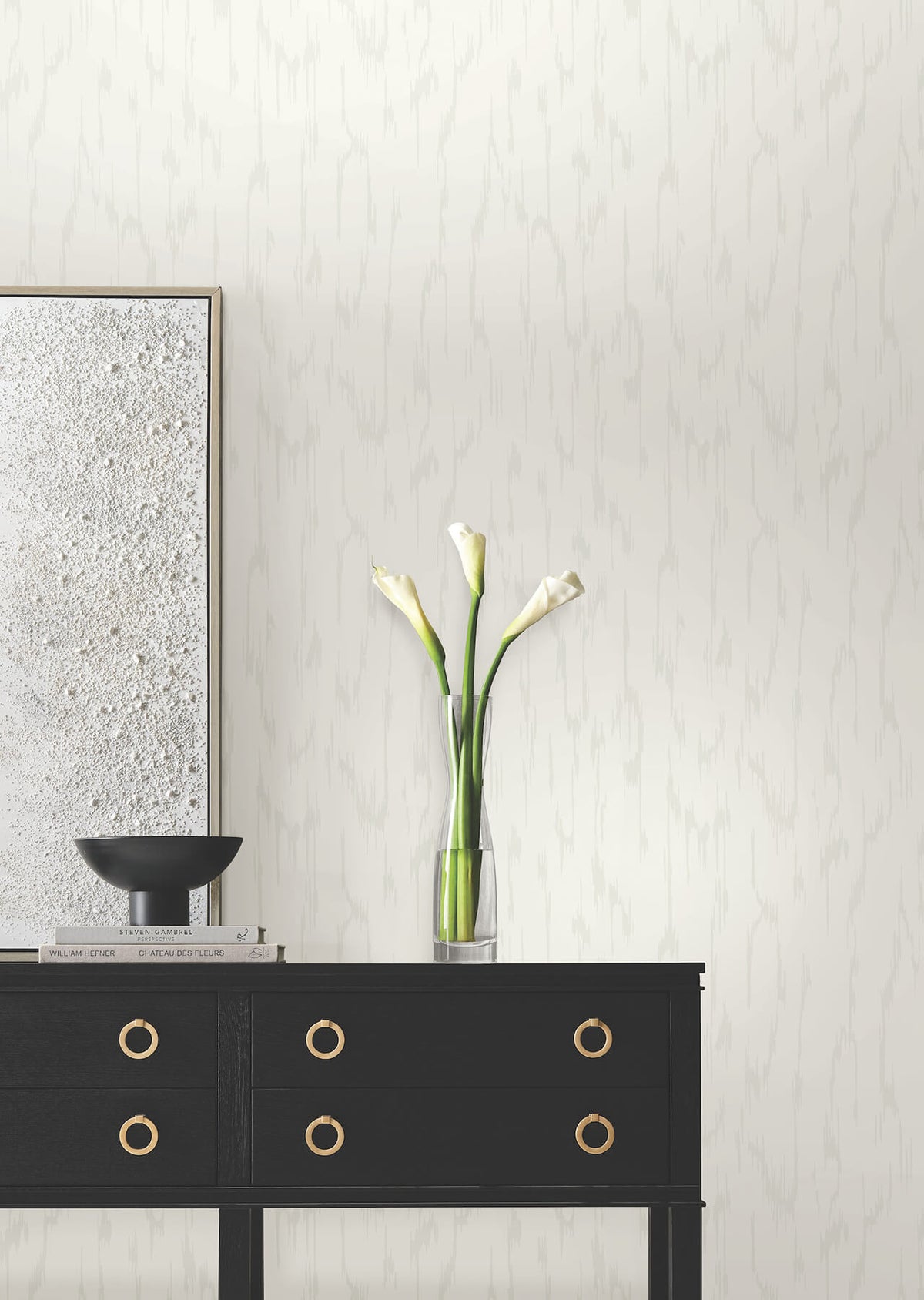 Candice Olson Decadence Flowing Wallpaper - White