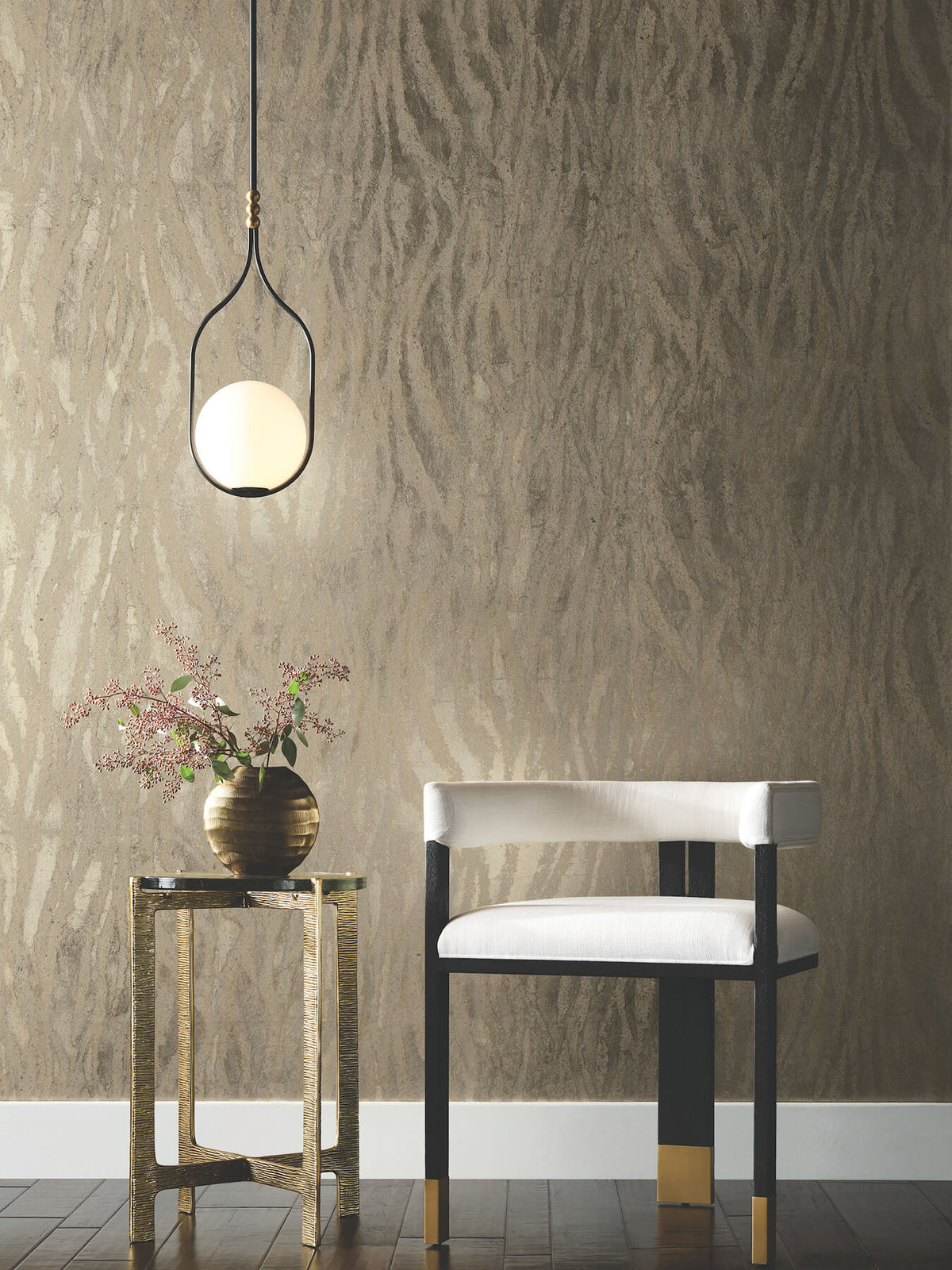 Candice Olson Decadence Zebra Chic Wallpaper Sample - Glint