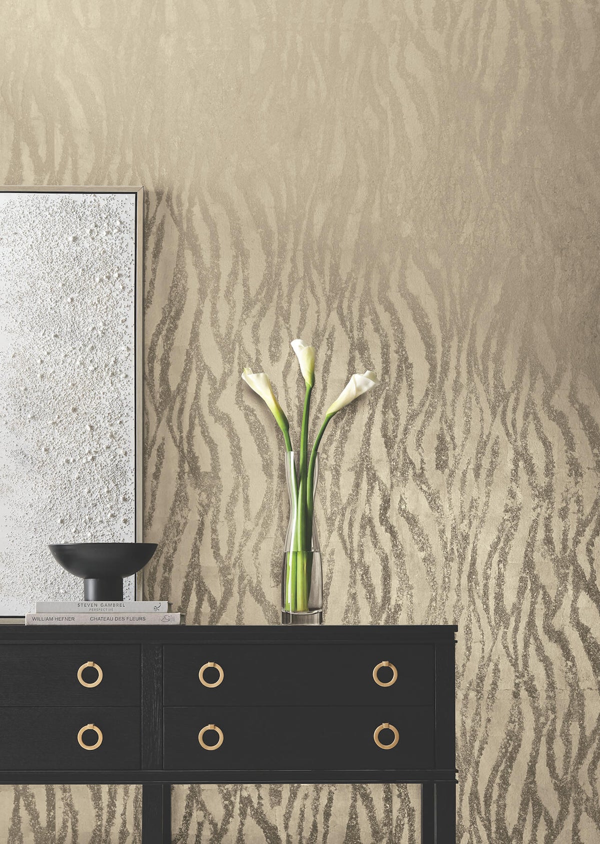Candice Olson Decadence Zebra Chic Wallpaper Sample - Glint
