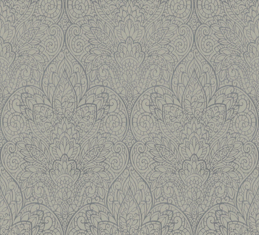Candice Olson After 8 Paradise Wallpaper - Dark Taupe & Silver