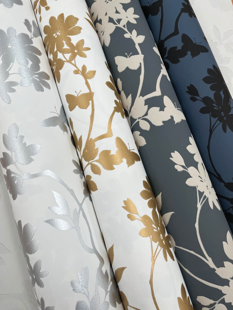 Candice Olson After 8 Flutter Vine Wallpaper - Light Neutral