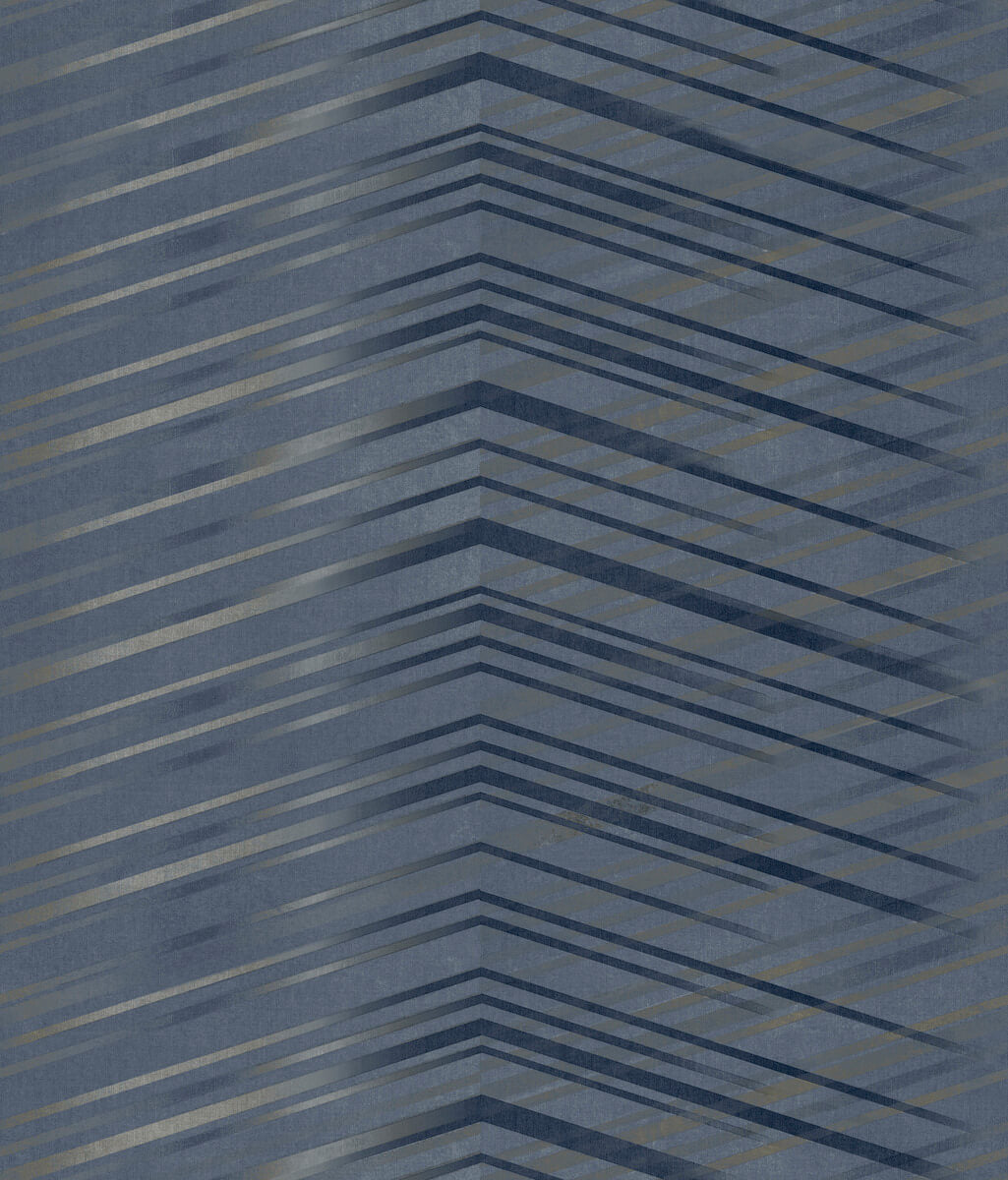 Candice Olson After 8 Glistening Chevron Wallpaper - Navy