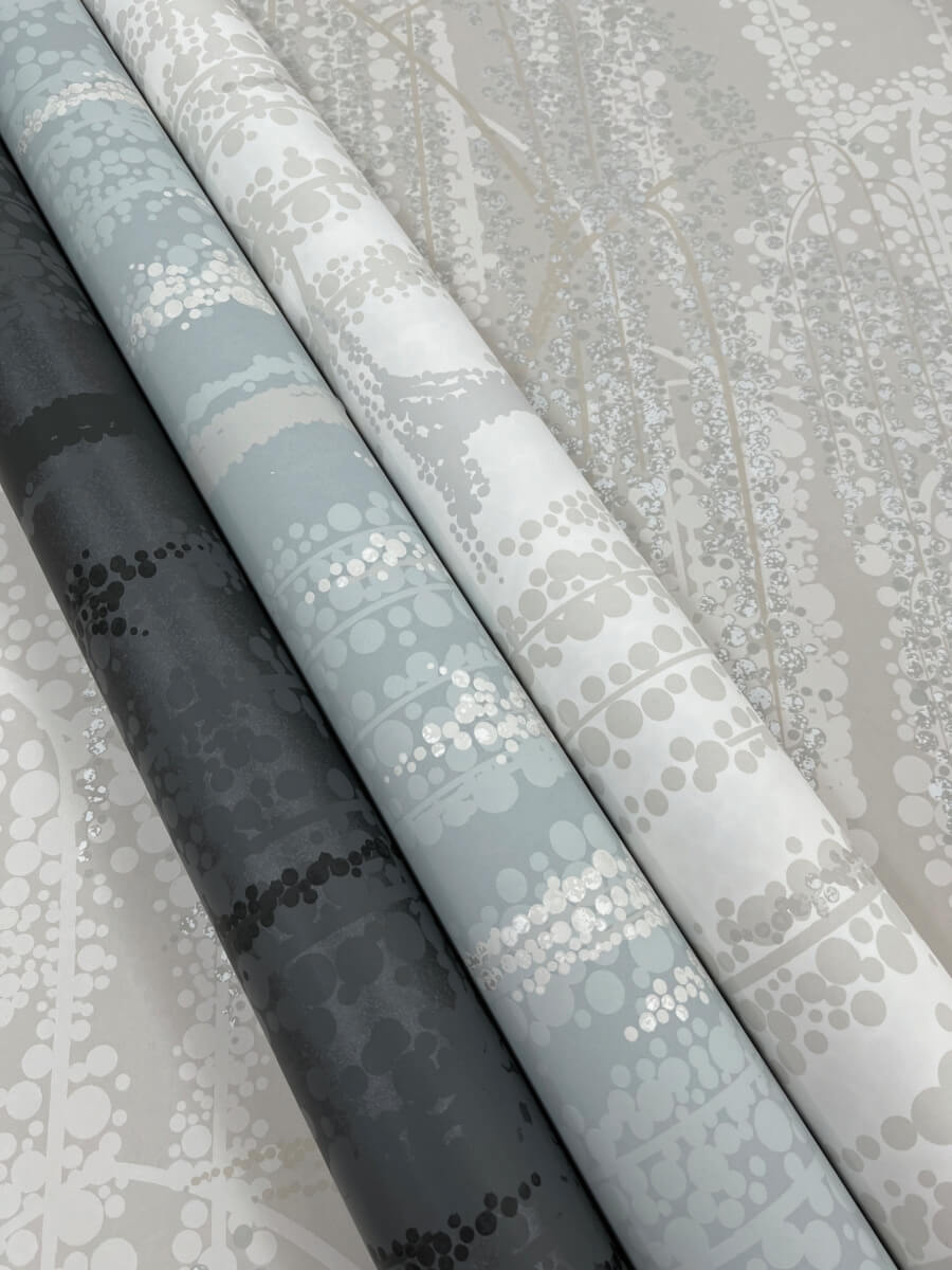 Candice Olson After 8 Willow Glow Wallpaper - Smokey Blue