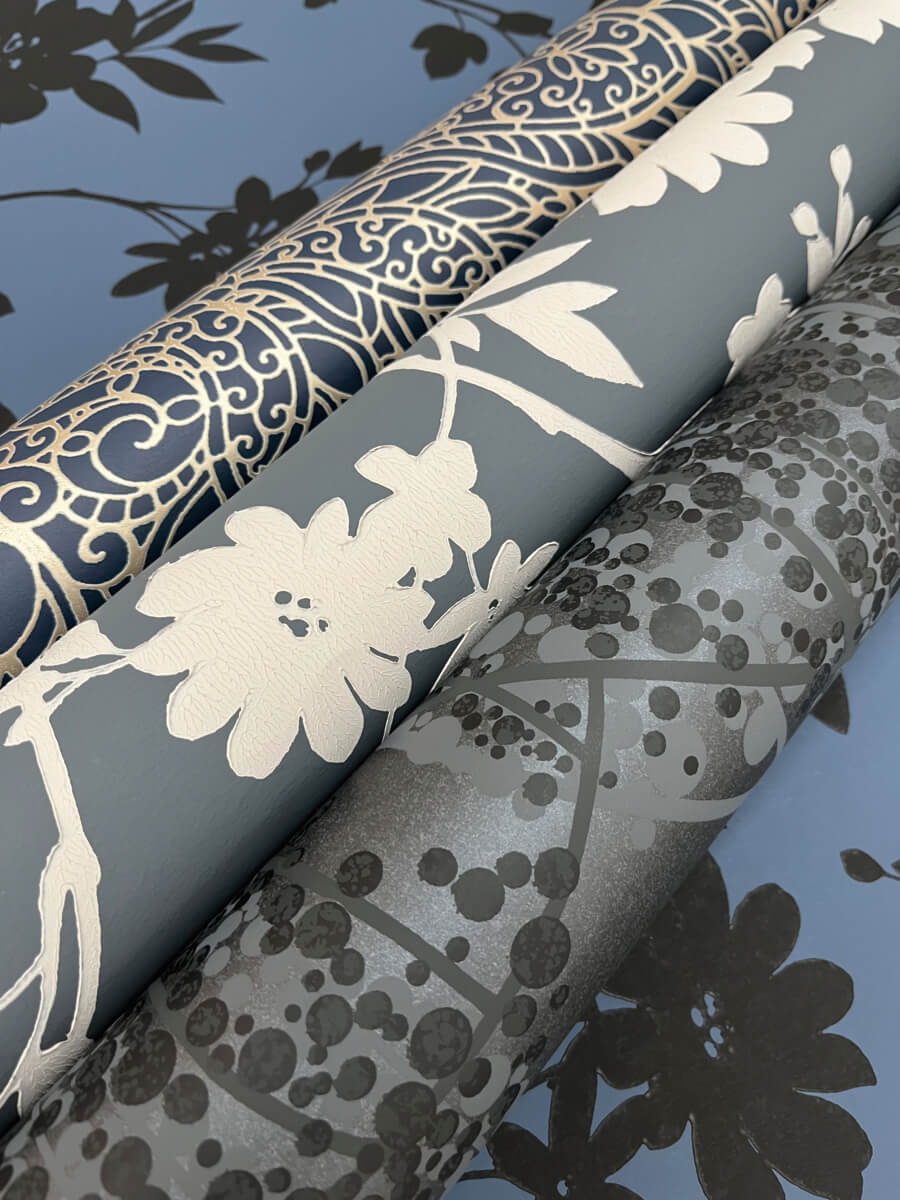Candice Olson After 8 Flutter Vine Wallpaper - Gray