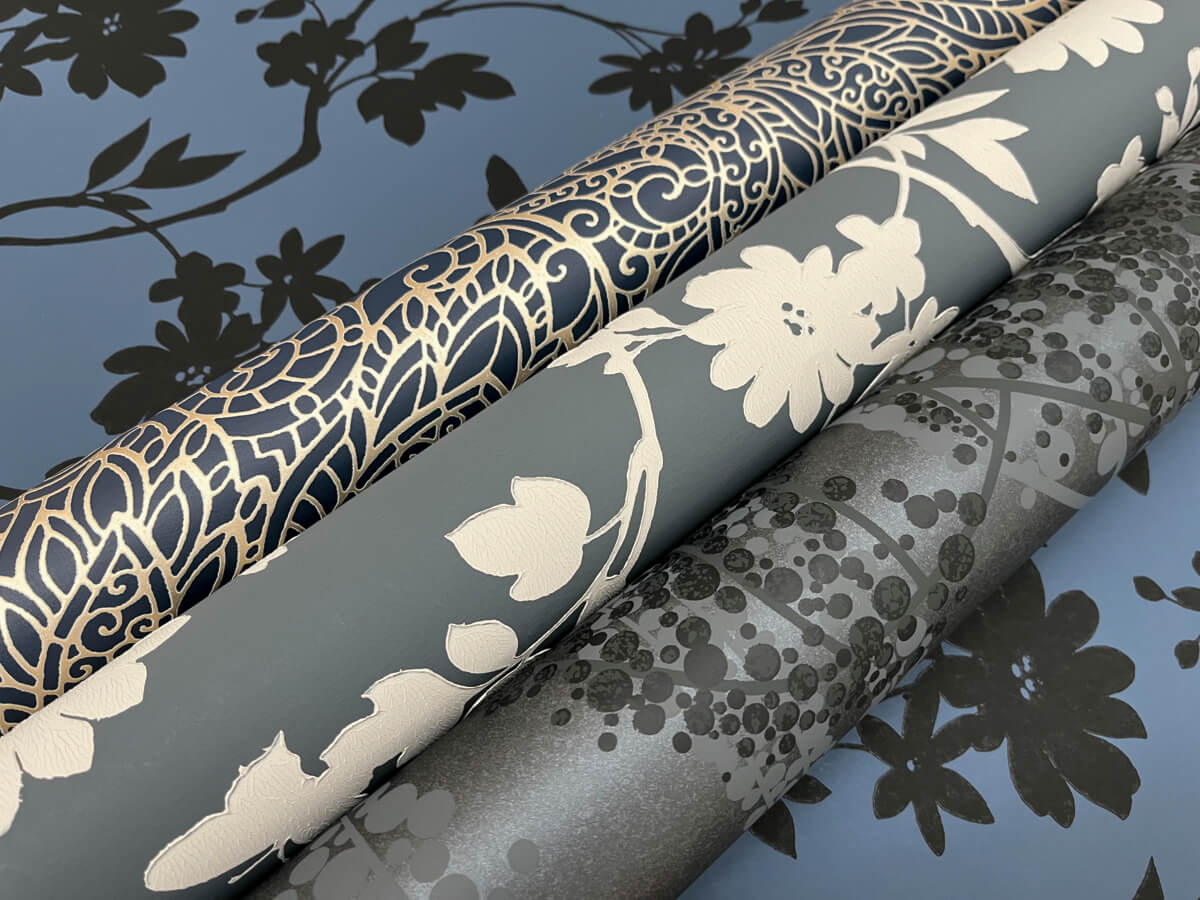 Candice Olson After 8 Flutter Vine Wallpaper - Gray