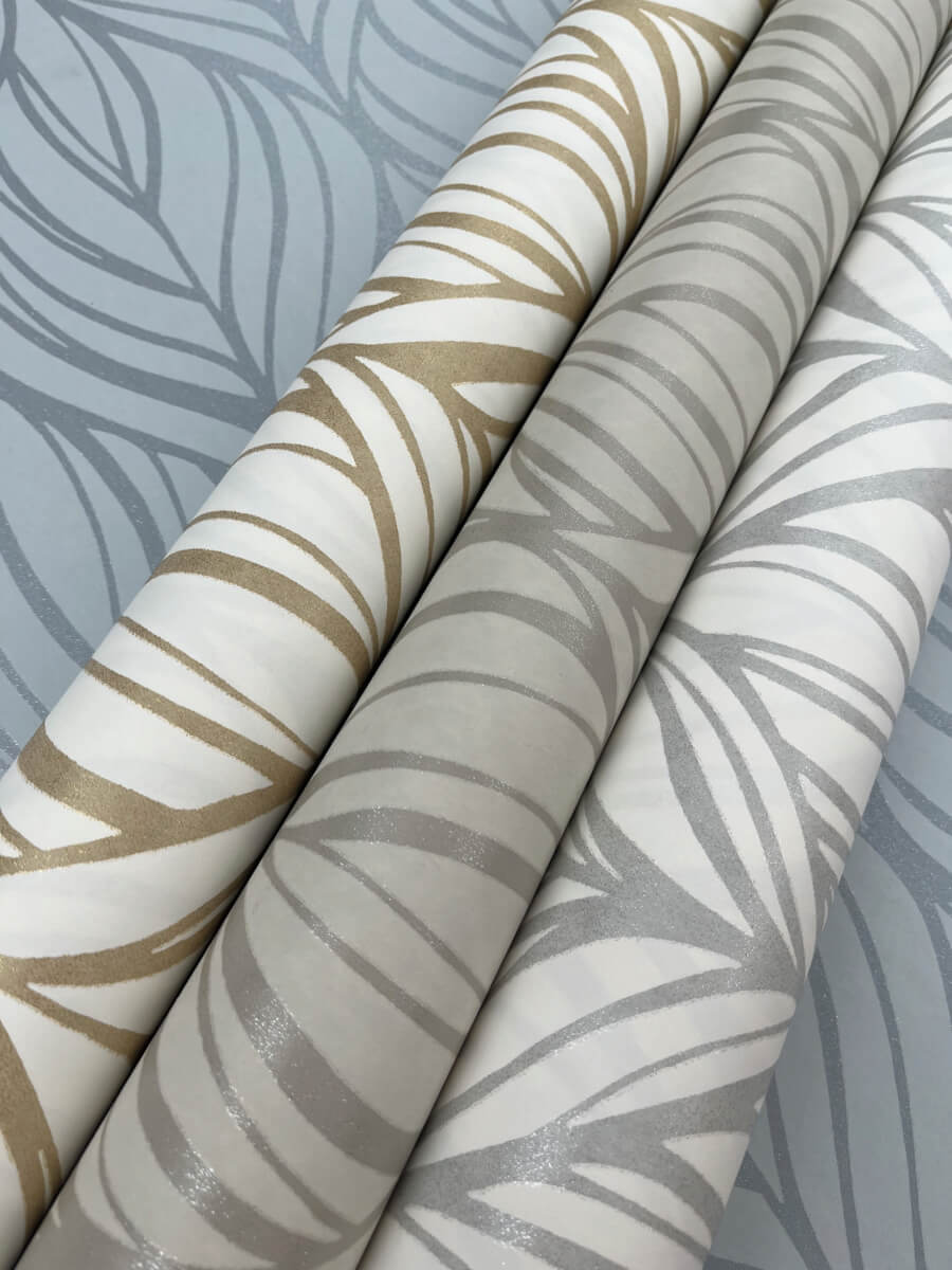 Candice Olson After 8 Palma Wallpaper - Blue & Silver