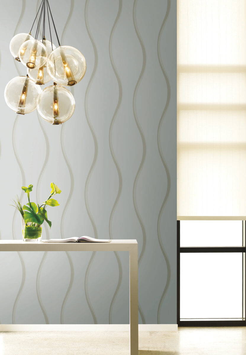 Candice Olson After 8 Unfurl Wallpaper - Blue