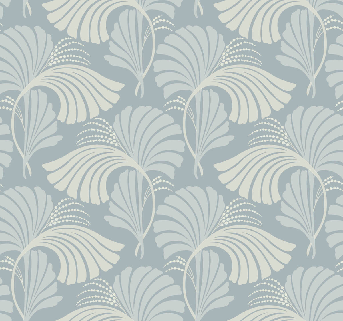 Candice Olson After 8 Dancing Leaves Wallpaper - Light Blue