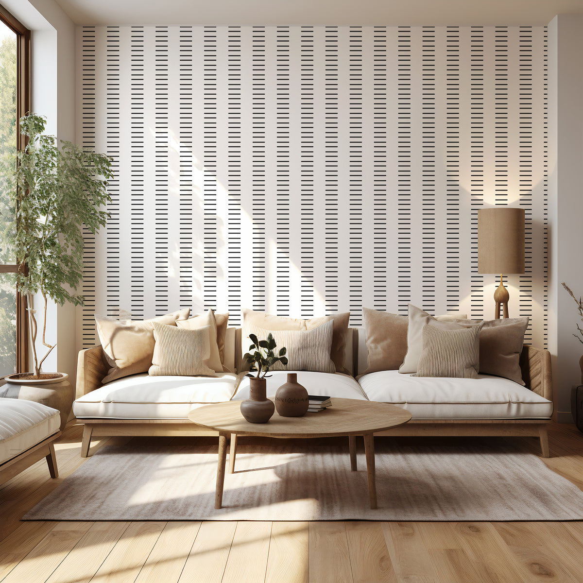 Mitchell Black Mrs Paranjape Dashing Wallpaper Sample - Jet Black