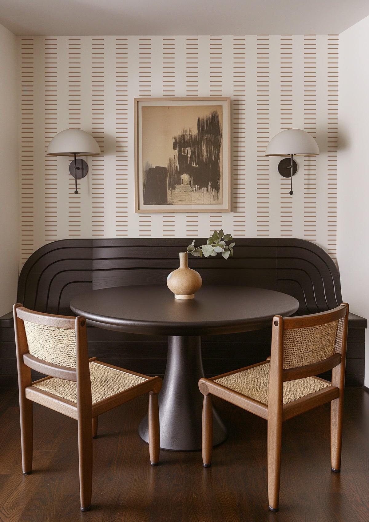 Mitchell Black Mrs Paranjape Dashing Wallpaper Sample - Truly Taupe