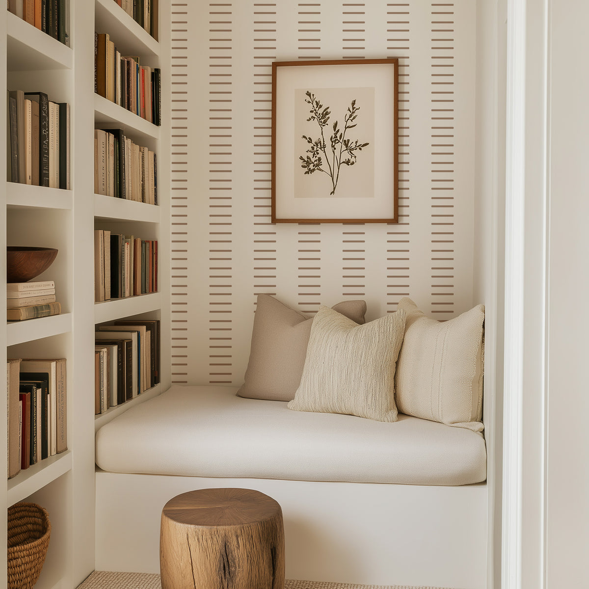 Mitchell Black Mrs Paranjape Dashing Wallpaper Sample - Truly Taupe