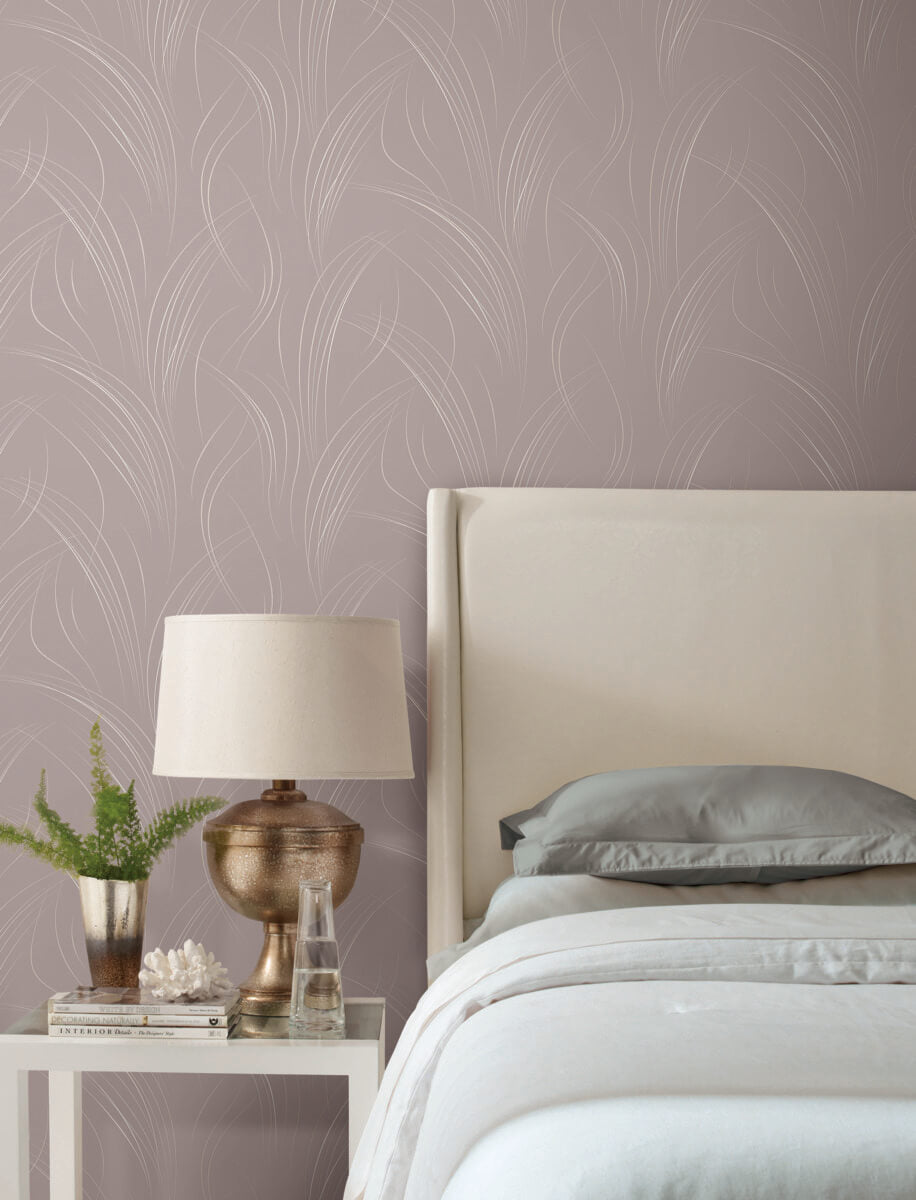 Candice Olson Casual Elegance Graceful Wisp Wallpaper - Lavender