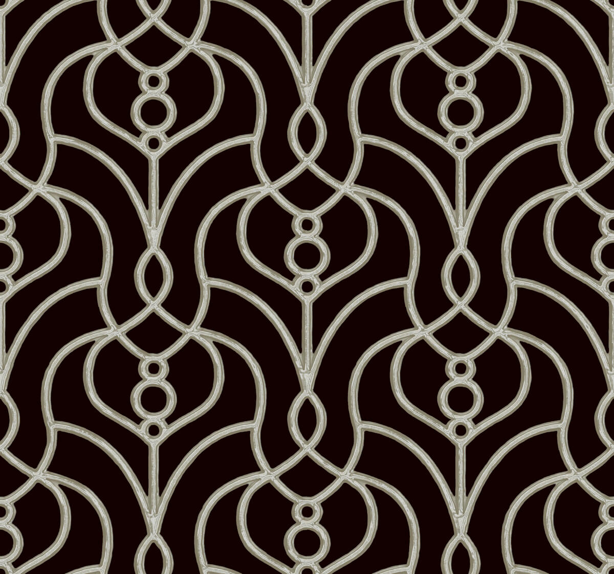 Candice Olson Casual Elegance Divine Trellis Wallpaper - Black