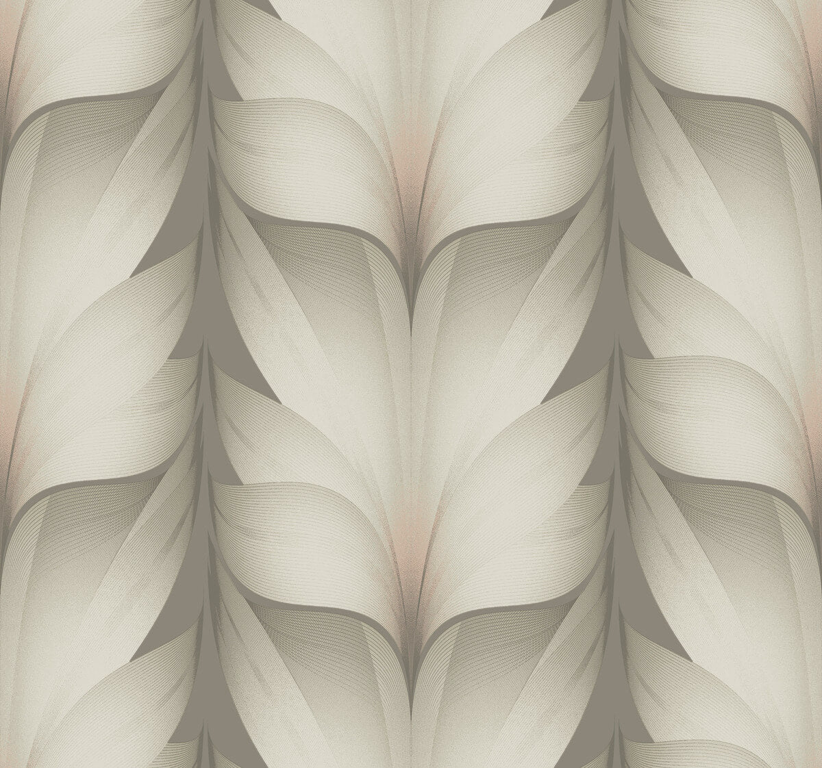 Candice Olson Casual Elegance Lotus Light Stripe Wallpaper - Taupe & Blush