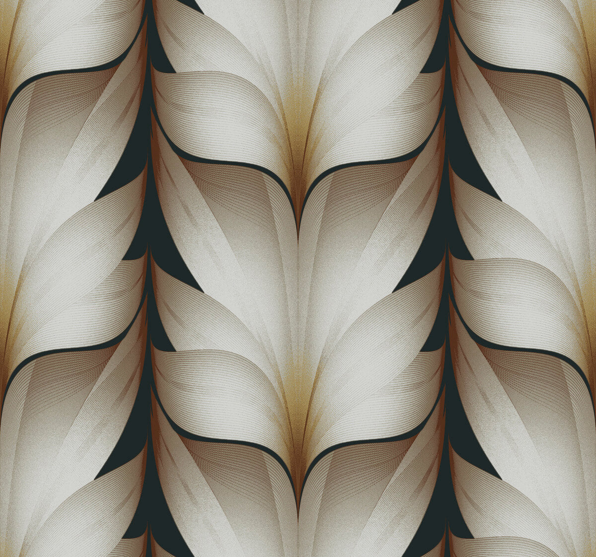 Candice Olson Casual Elegance Lotus Light Stripe Wallpaper Sample - Black