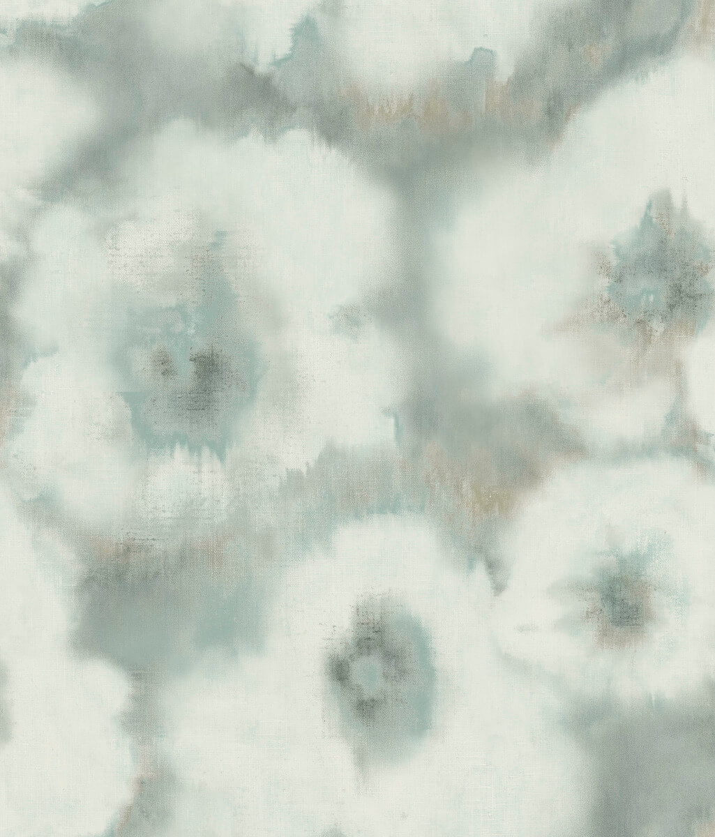Candice Olson Casual Elegance Blended Floral Wallpaper - Aqua