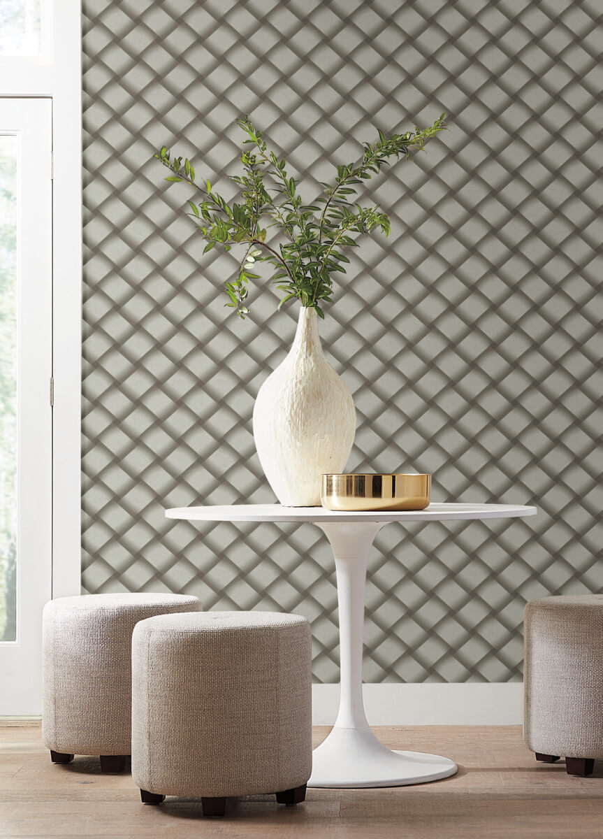 Candice Olson Casual Elegance Bayside Basket Weave Wallpaper - Mocha
