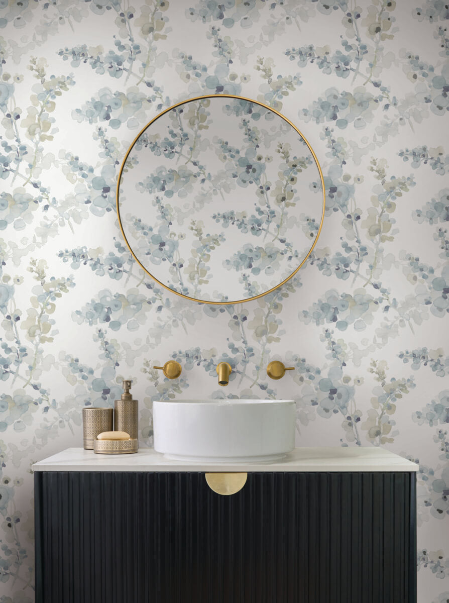 Candice Olson Casual Elegance Blossom Fling Wallpaper - Blue