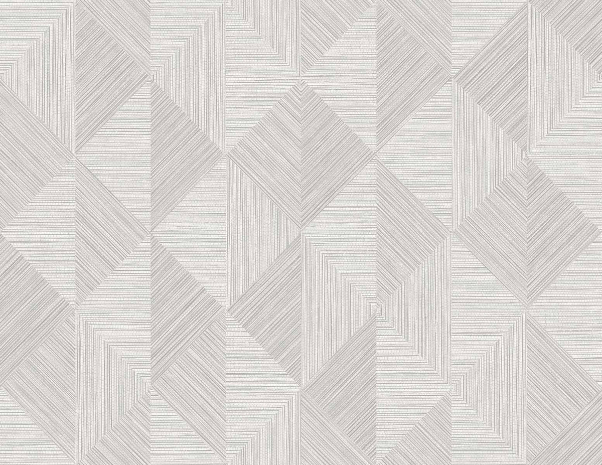 Seabrook White Heron Diamond Inlay Wallpaper - Dove Wing