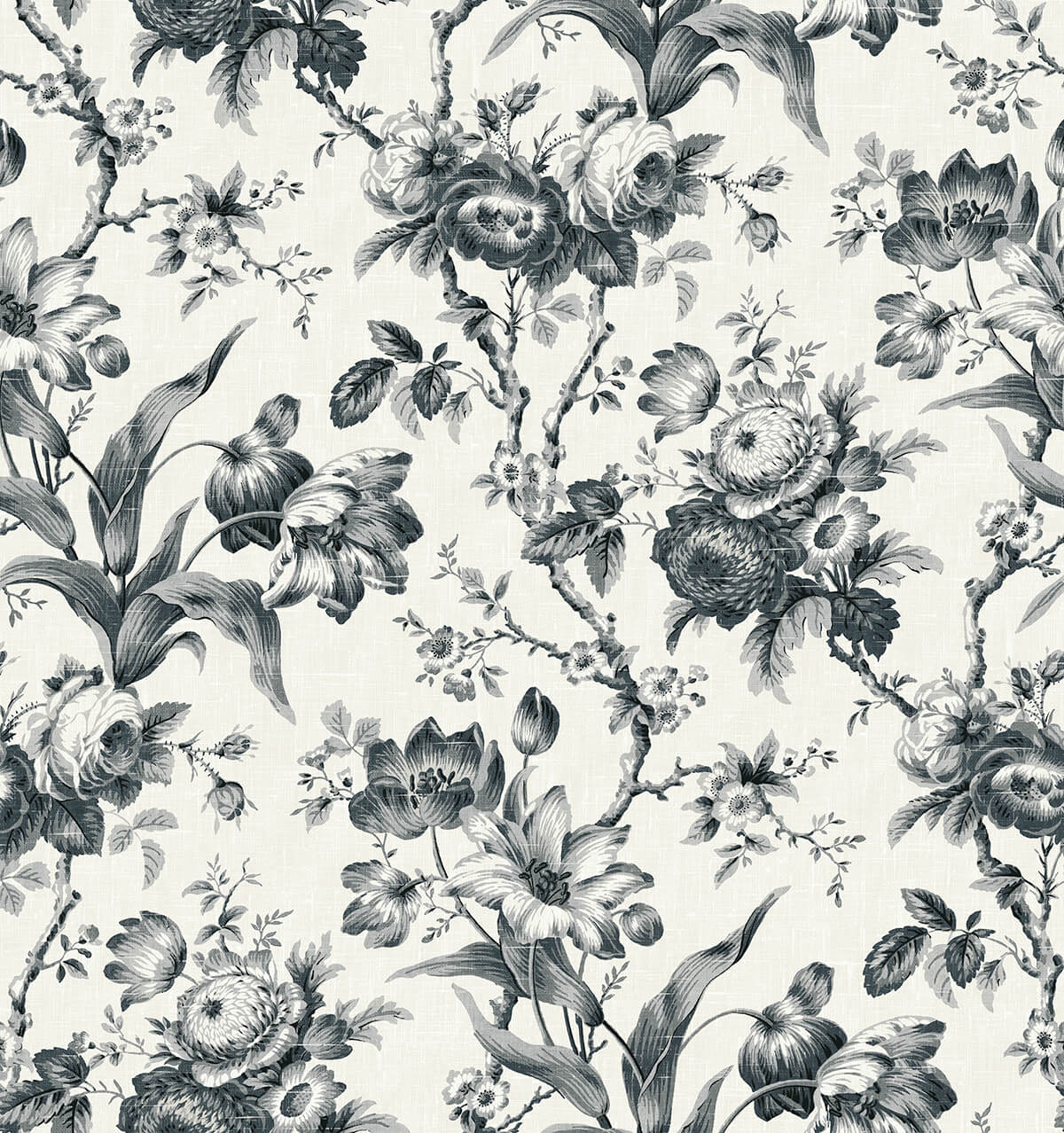 Seabrook French Country En Rose Wallpaper Sample - Poppy Seed