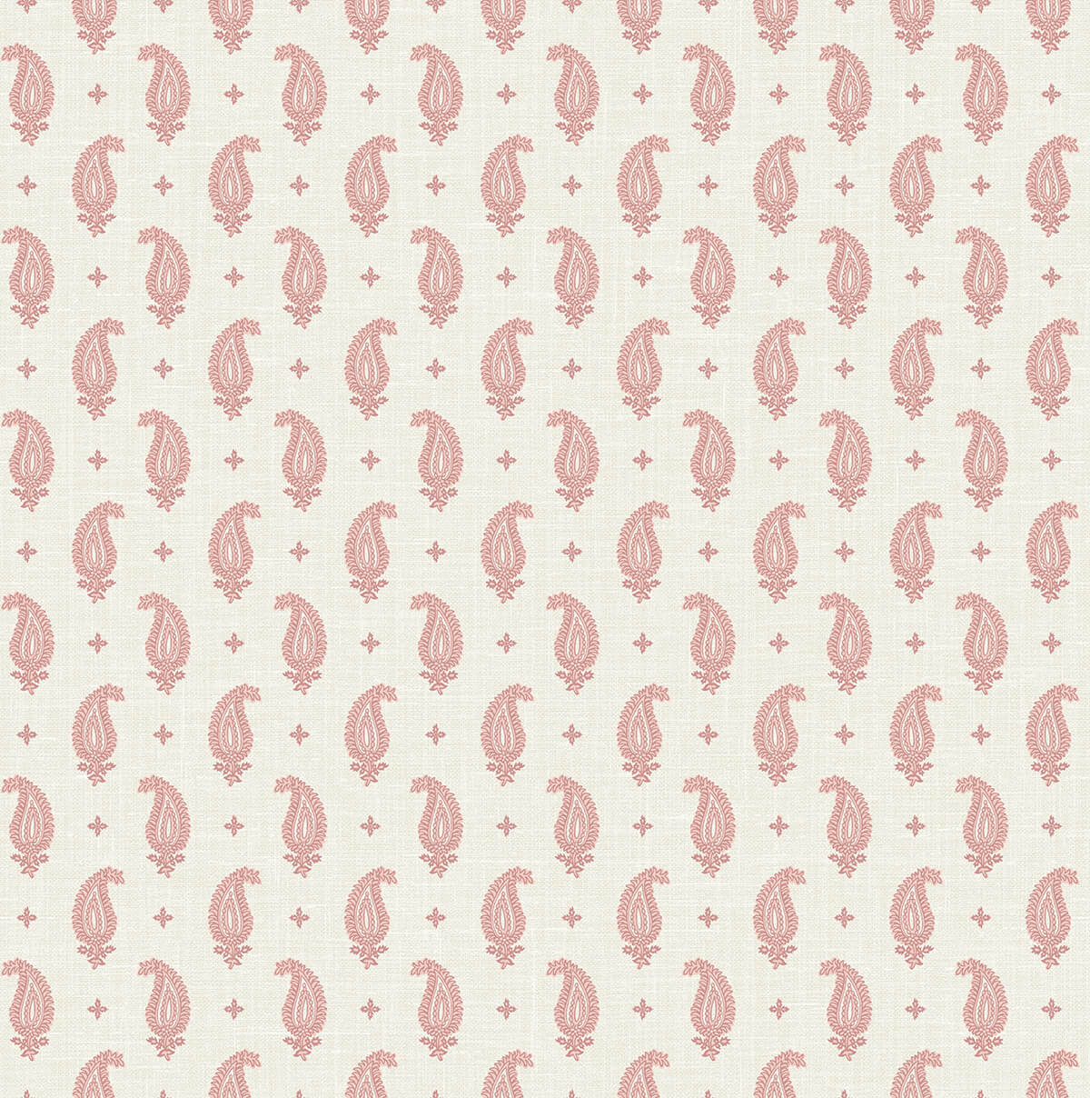 Seabrook French Country Maia Paisley Wallpaper - Rustic Rouge