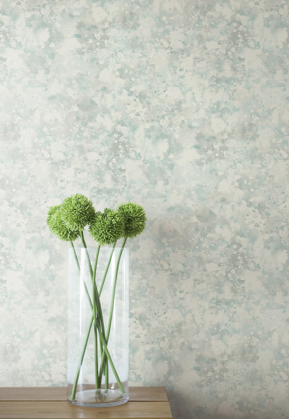 Seabrook French Impressionist Waterdrop Floral Wallpaper - Grey