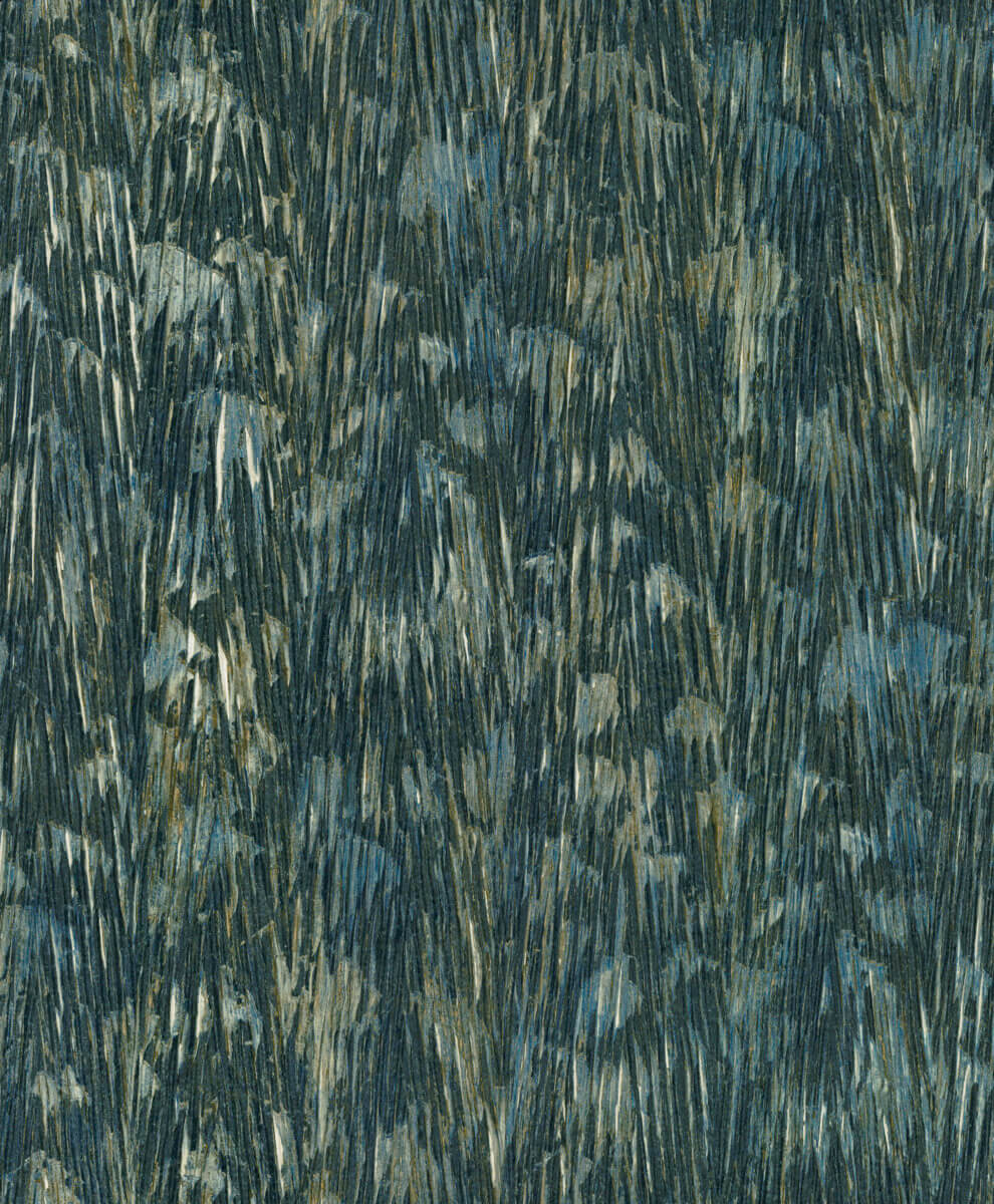 York Formations Gilded Plume Wallpaper - Teal