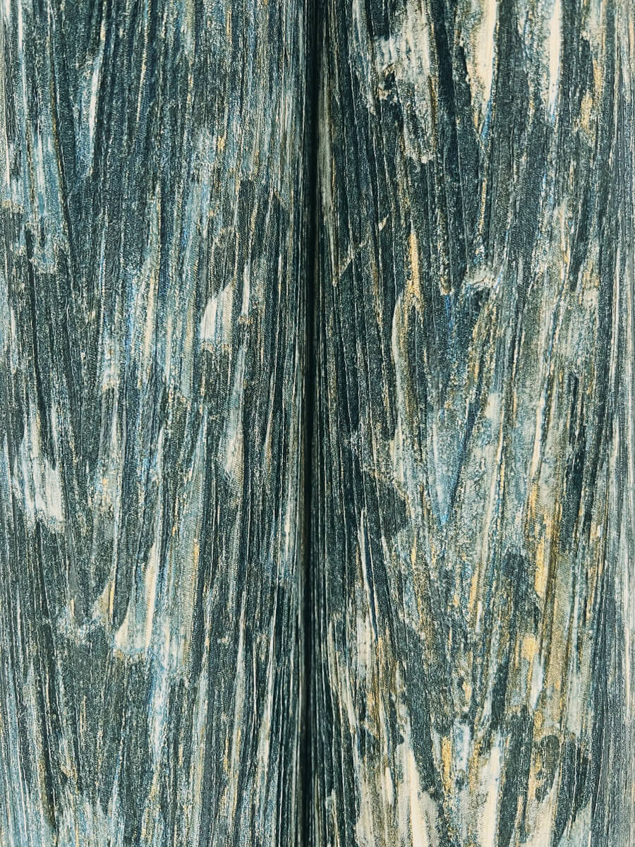 York Formations Gilded Plume Wallpaper - Teal