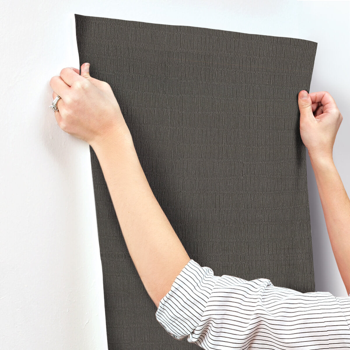 York Formations Tectonic Texture Wallpaper - Black & Silver