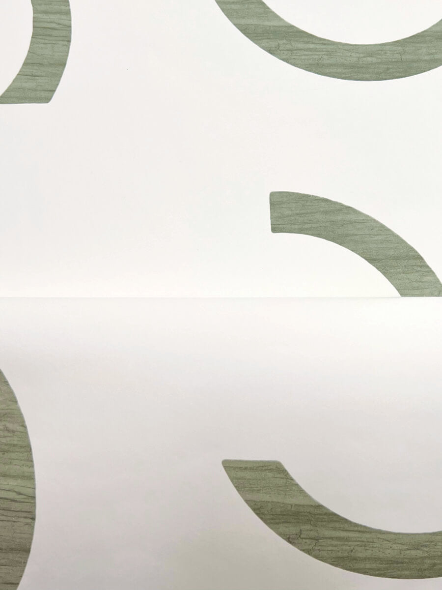 York Formations Lunula Wallpaper - Green & White