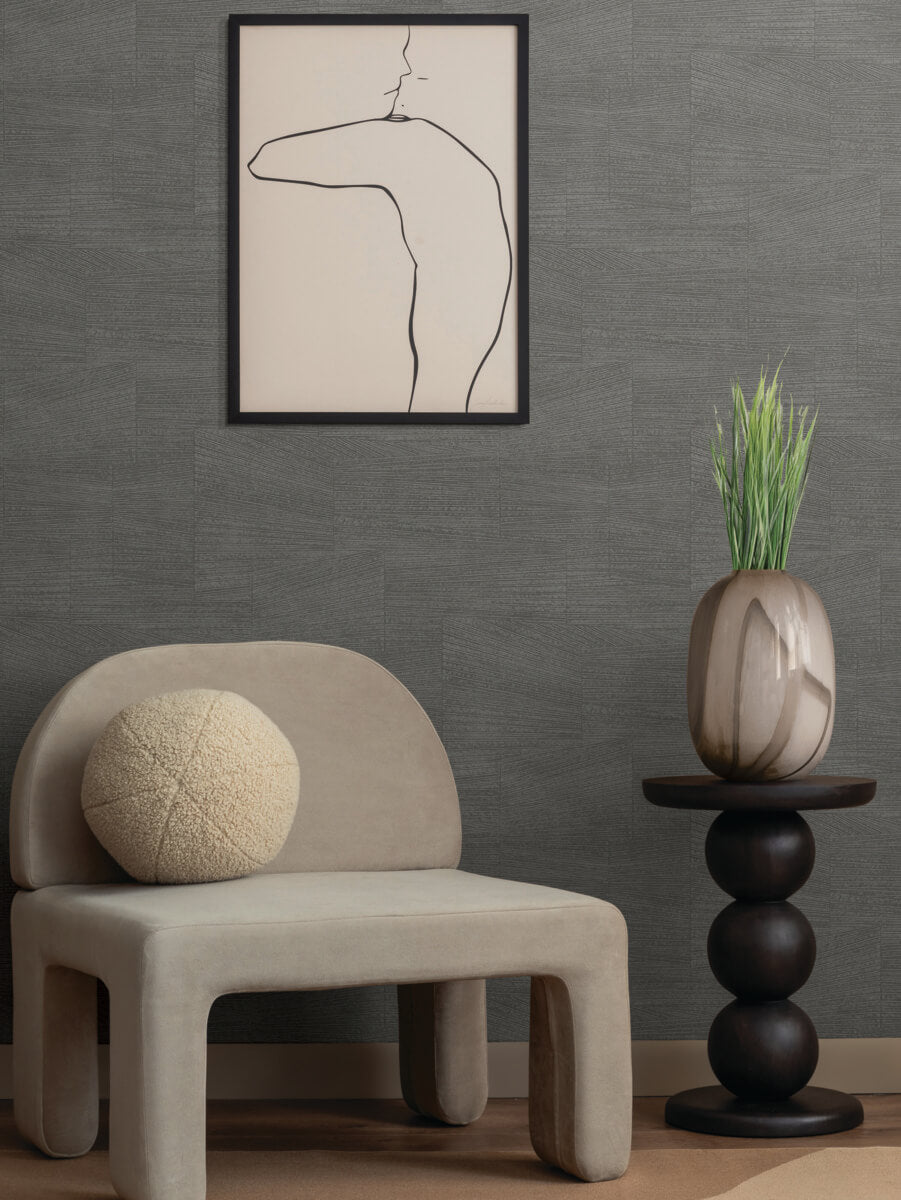 York Formations Higher Ground Geo Wallpaper - Onyx