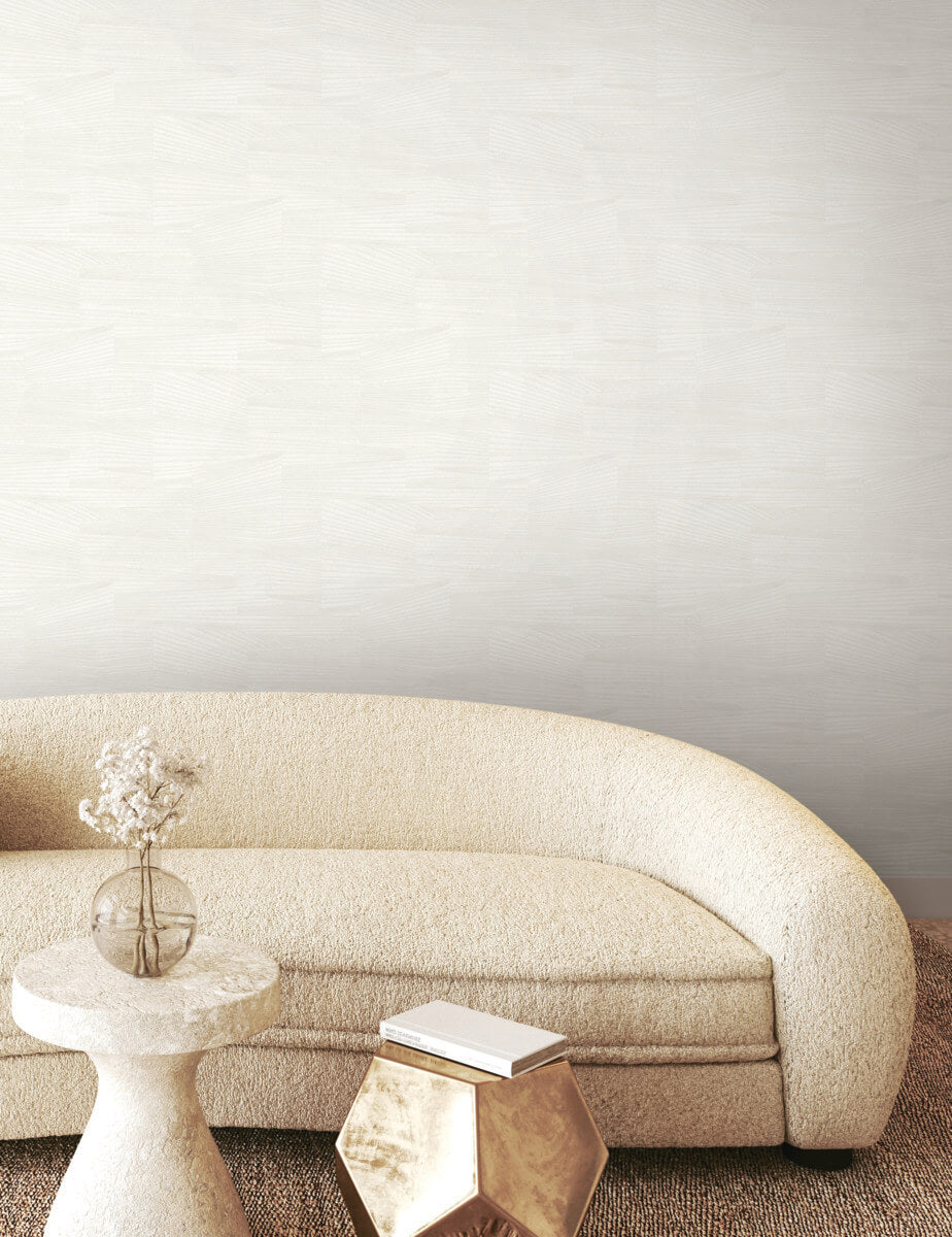 York Formations Higher Ground Geo Wallpaper - Alabaster
