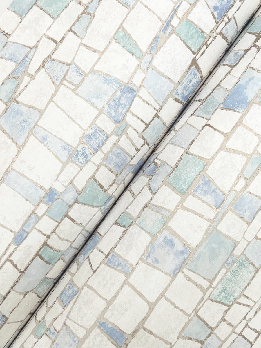 York Formations Kaleidoscopic Wallpaper - Blue