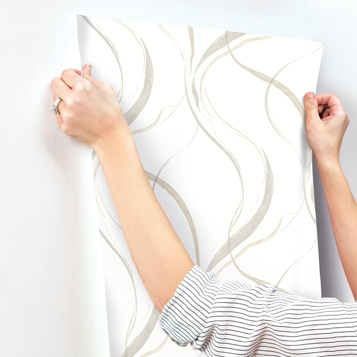 York Formations Ink Flow Wallpaper - Neutral
