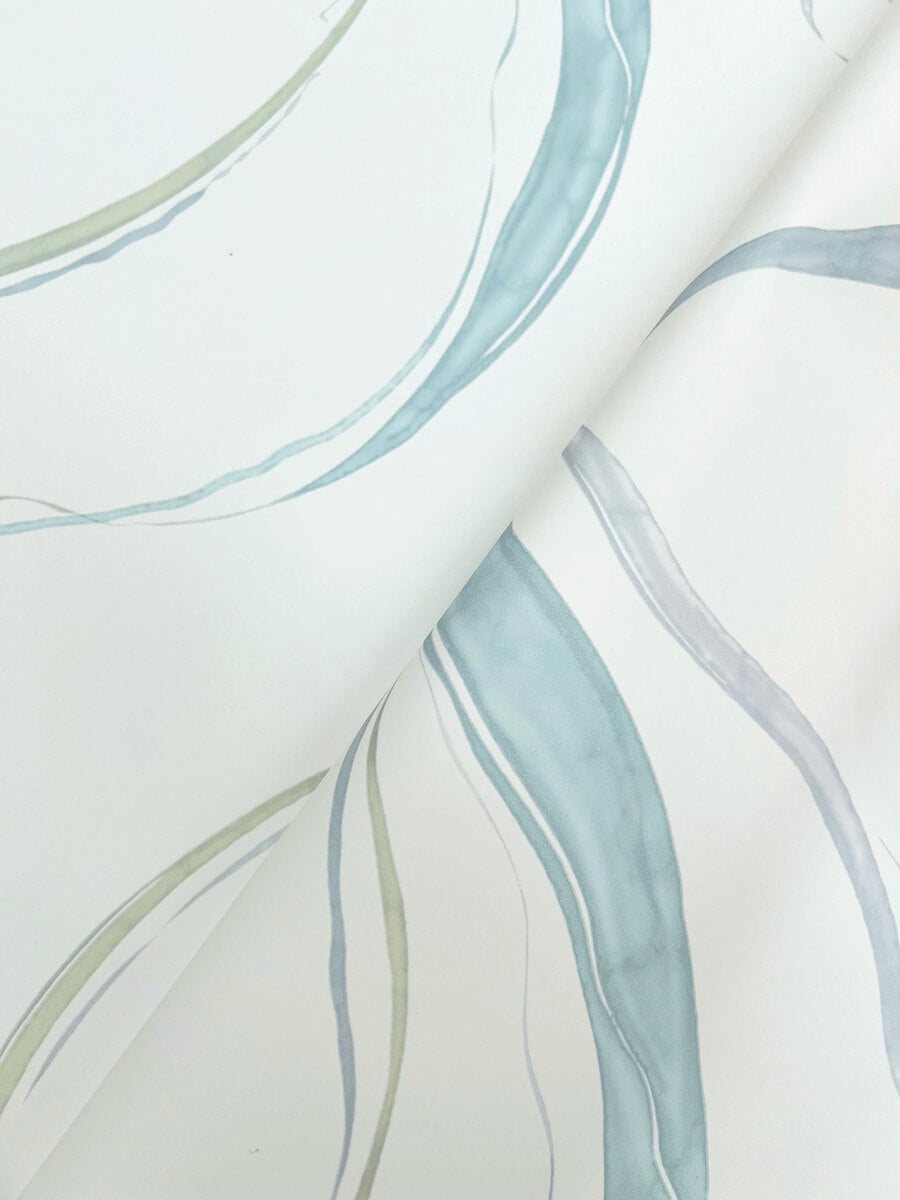 York Formations Ink Flow Wallpaper - Seaglass