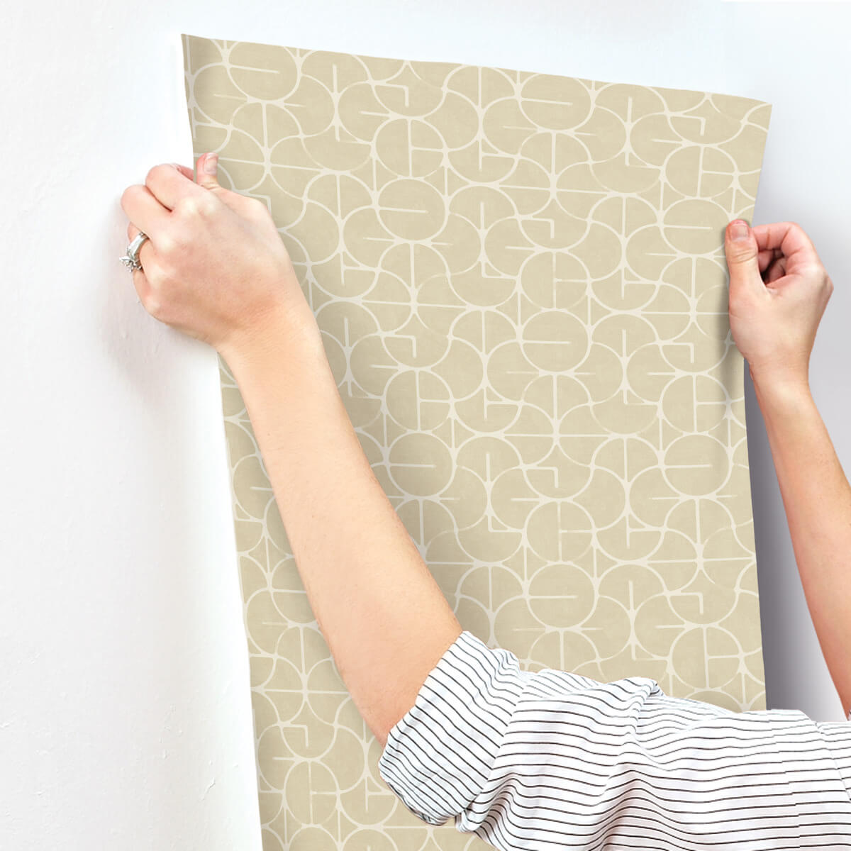 York Formations Looking Glass Wallpaper - Straw