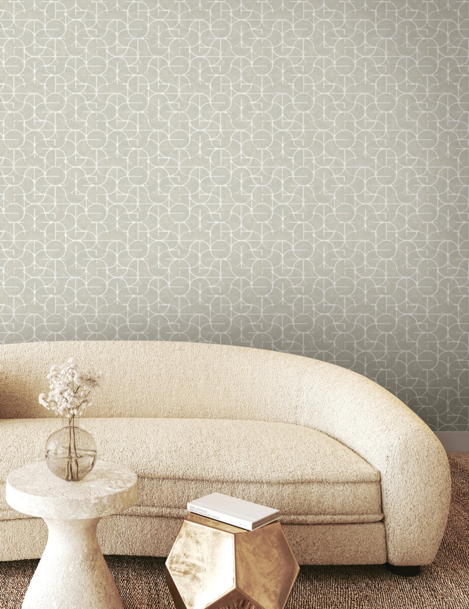 York Formations Looking Glass Wallpaper - Grey & Silver