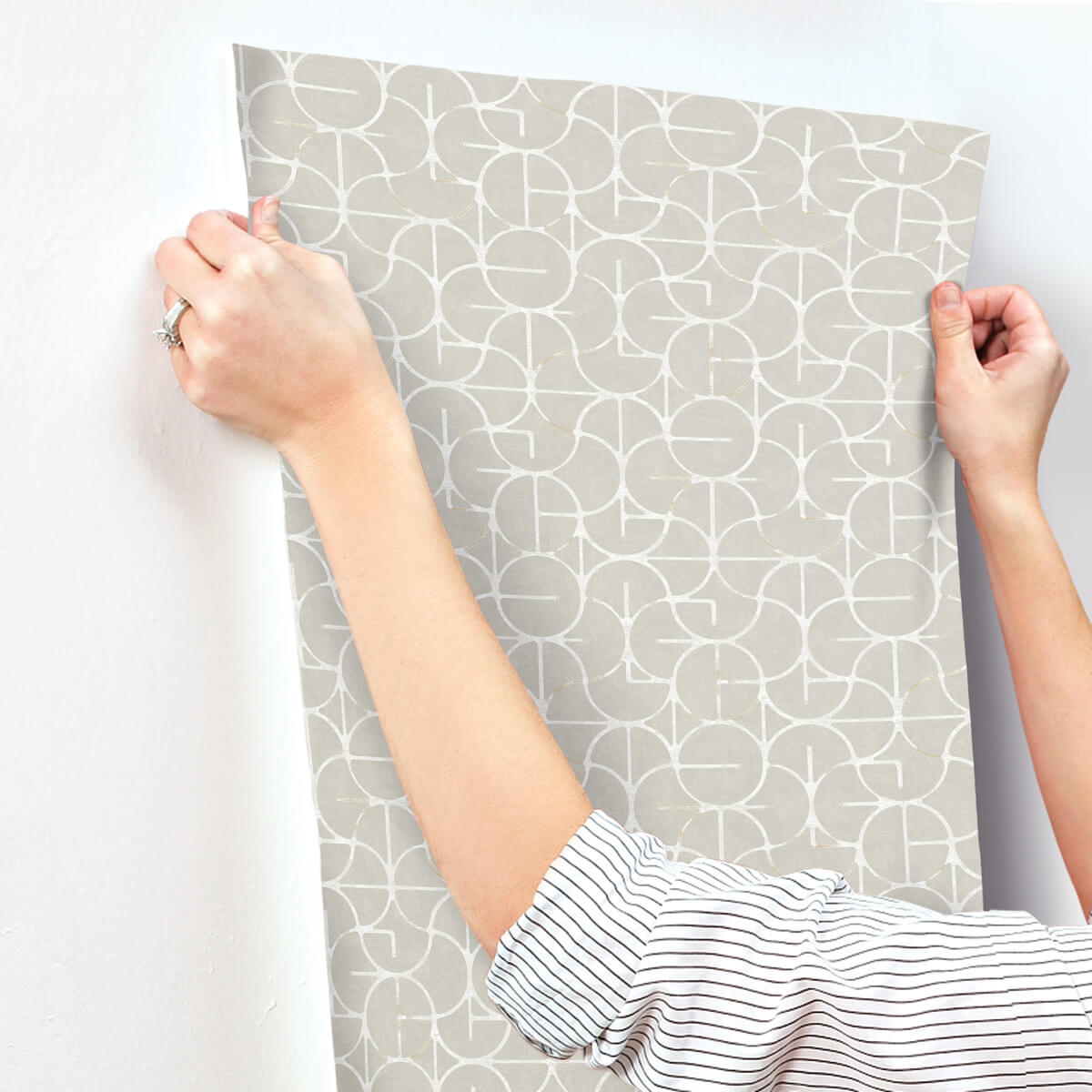 York Formations Looking Glass Wallpaper - Grey & Silver